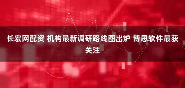 长宏网配资 机构最新调研路线图出炉 博思软件最获关注